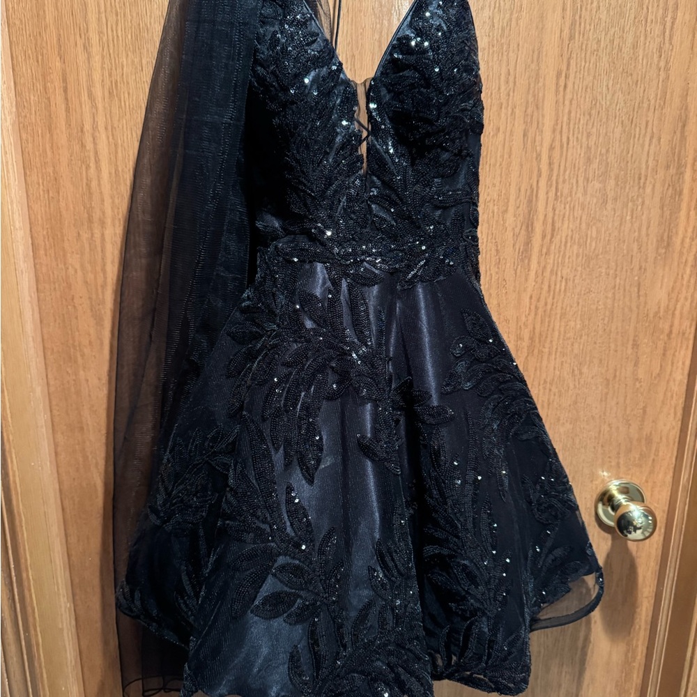 JVN Black Sequin Gown